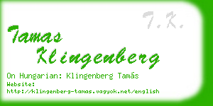 tamas klingenberg business card
